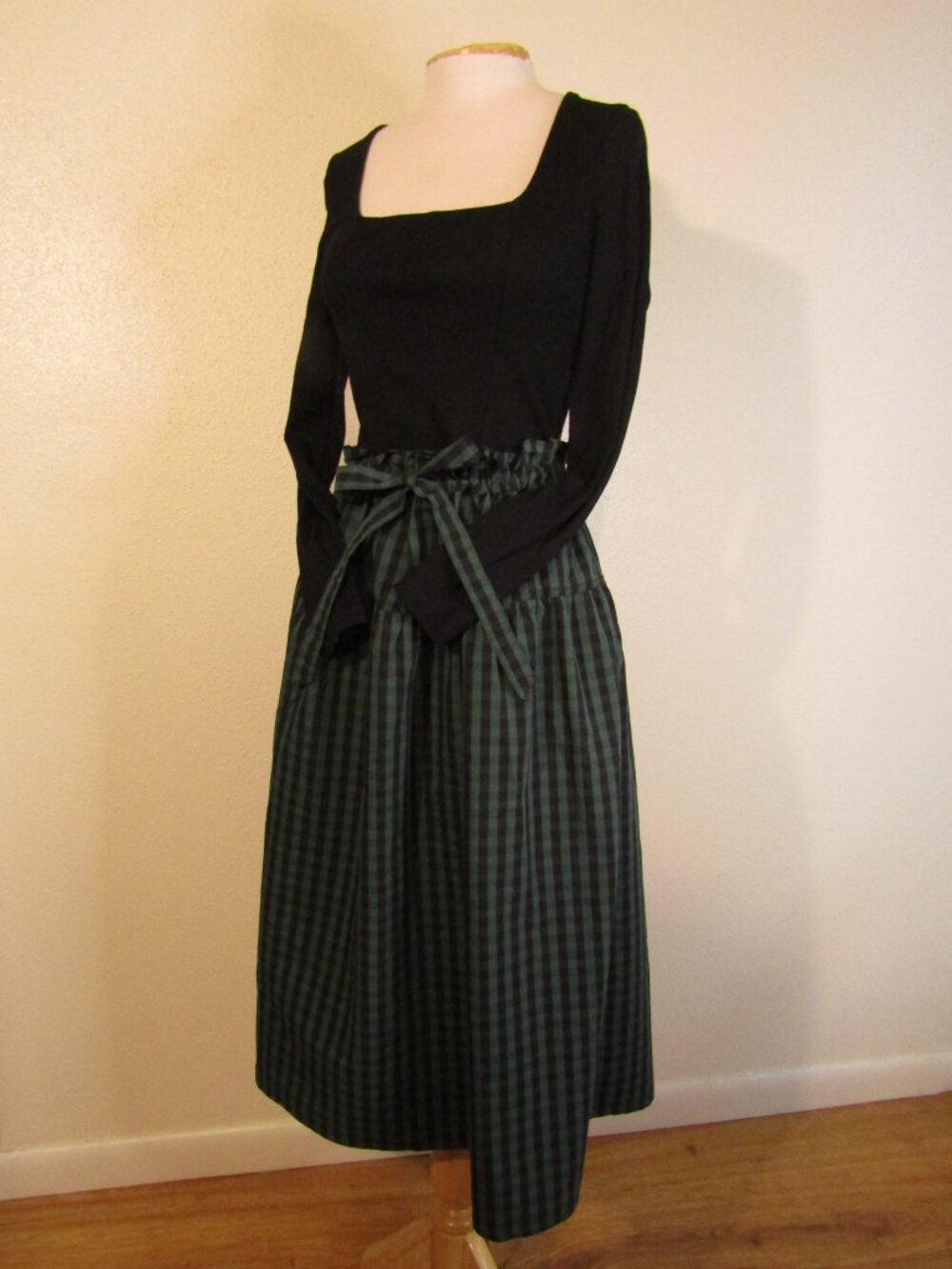 Forest Green Gingham Midi Paper Bag Skirt From Draper James